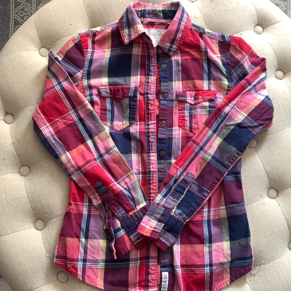 Aeropostale plaid button up